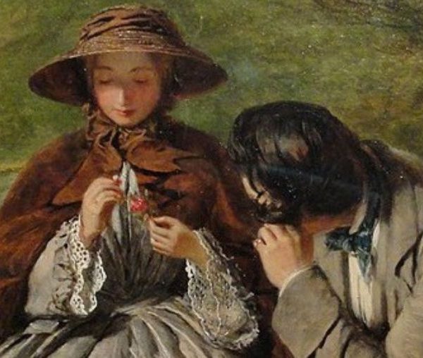 Painting of Victorian man and woman