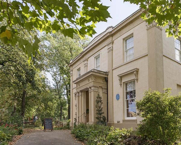 Elizabeth Gaskell's House through trees