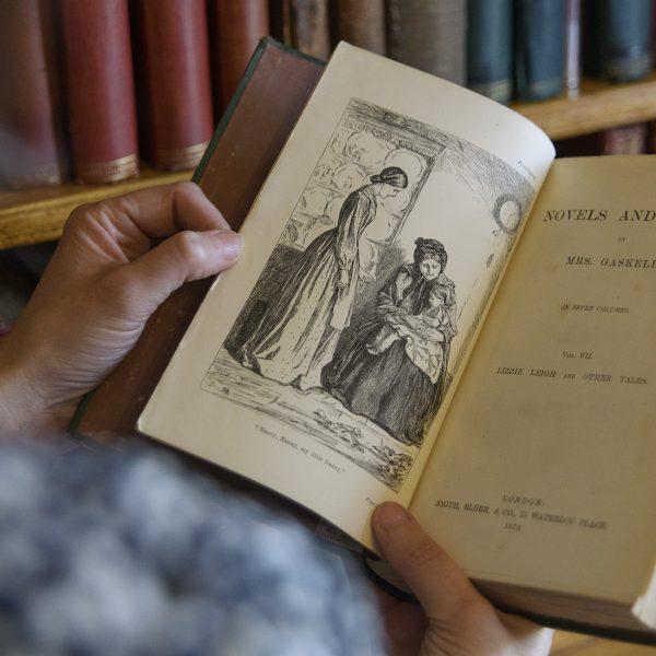 A person reading a Victorian novel.