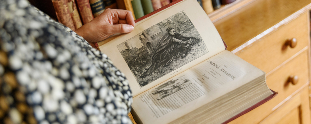 A person holding a book