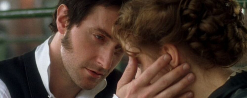 Thornton and Margaret about to kiss in tv adaptation