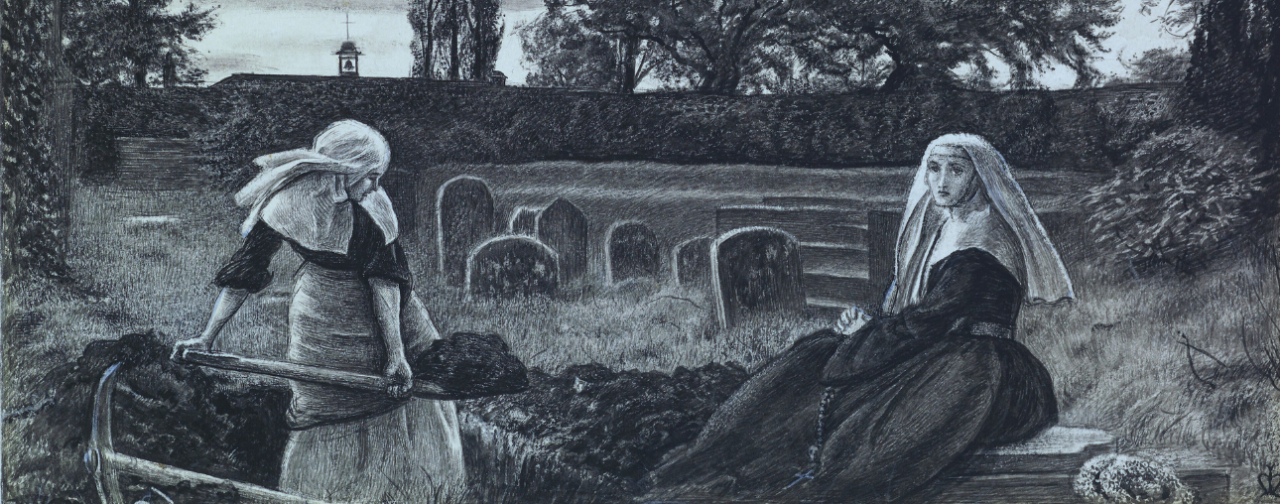 Nuns digging graves